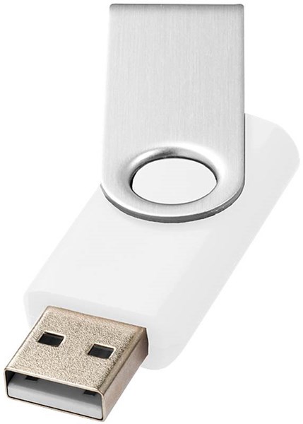 Obrázky: Twister basic bielo-strieborný USB disk 16GB