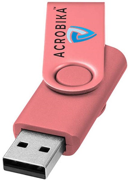 Obrázky: Twister metal ružový USB flash disk, 2GB, Obrázok 5
