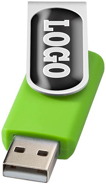 Obrázky: Twister zelený USB flash disk 2GB pre doming