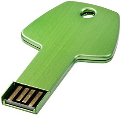 Obrázky: Hliníkový USB flash disk 4GB-zelený kľúč