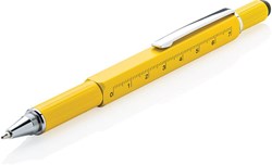 Obrázky: Žlté multifunkčné guličkové pero 5 v 1
