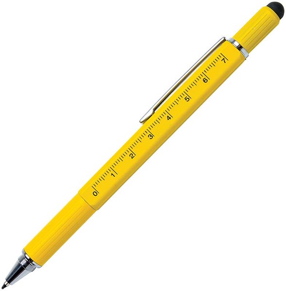 Obrázky: Žlté multifunkčné guličkové pero 5 v 1, Obrázok 5