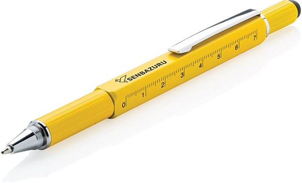 Obrázky: Žlté multifunkčné guličkové pero 5 v 1, Obrázok 10