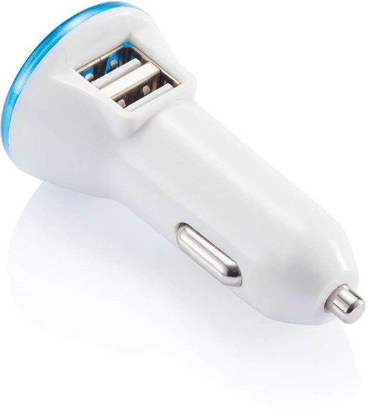 Obrázky: Bielo-modrá autonabíjačka s USB duálnym výstupom, Obrázok 2