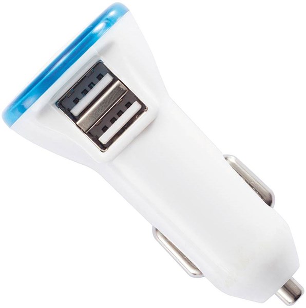 Obrázky: Bielo-modrá autonabíjačka s USB duálnym výstupom, Obrázok 3