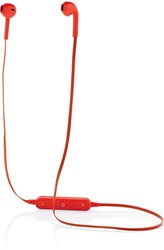 Obrázky: Červené bezdrôtové slúchadlá s TPE káblom