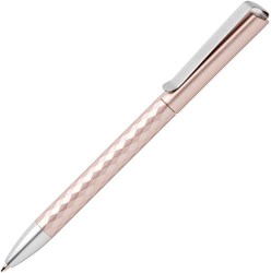 Obrázky: Plastové pero s kovovým klipom, ružové
