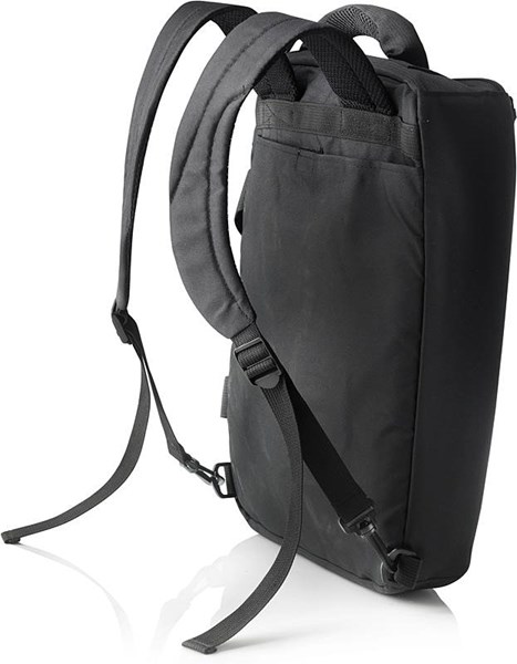 Obrázky: Čierna polyesterová taška/ ruksak na notebook, Obrázok 3