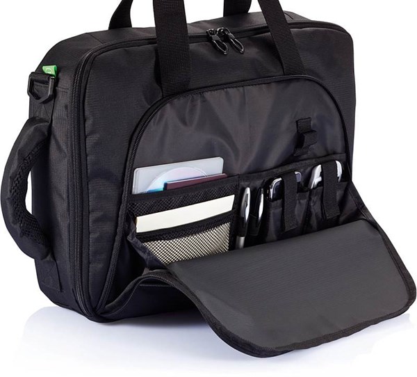 Obrázky: Čierna polyesterová taška/ ruksak na notebook, Obrázok 6