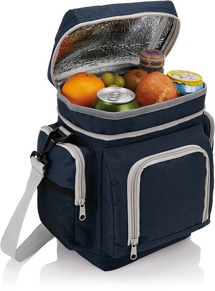 Obrázky: Modrá cestovná chladiaca taška s vreckami, Obrázok 2