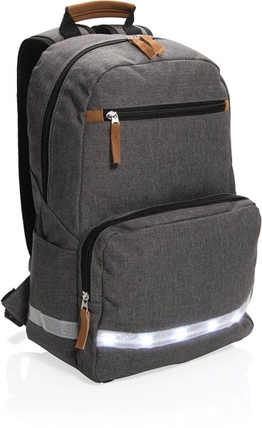 Obrázky: Šedý ruksak s LED svetlom na 13" notebook