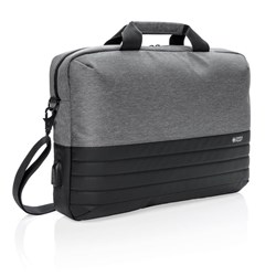 Obrázky: Swiss Peak šedá taška na 15" notebook s RFID