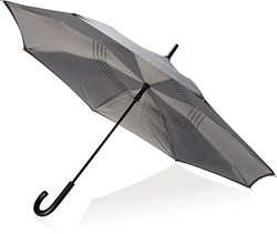 Obrázky: Šedý manuálny obojstranný dáždnik