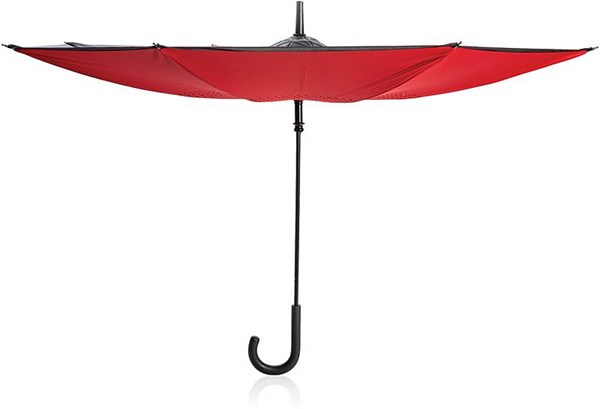 Obrázky: Červený manuálny obojstranný dáždnik, Obrázok 3