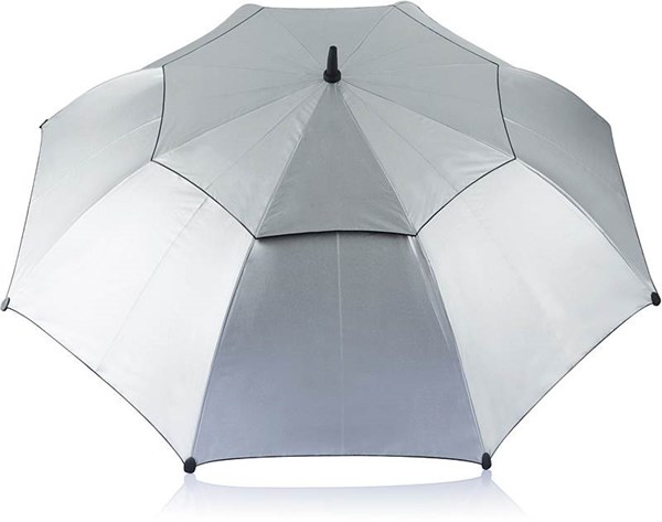 Obrázky: Šedý odolný dáždnik s dvojitým poťahom, Obrázok 2