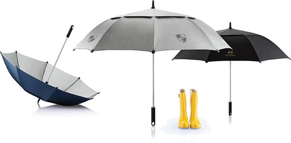 Obrázky: Šedý odolný dáždnik s dvojitým poťahom, Obrázok 5