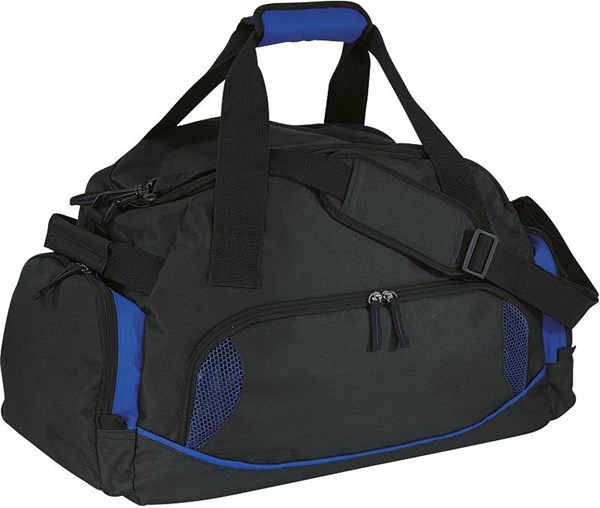 Obrázky: Modrá športová taška s dielom na dva páry topánok