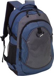 Obrázky: Modrý polyesterový ruksak s karabínou