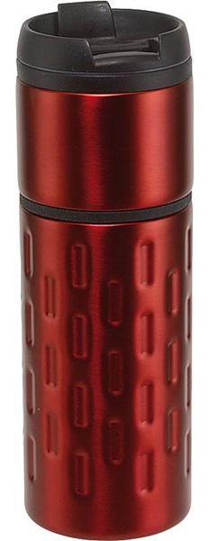 Obrázky: Termohrnček 400ml, červený nerezový plášť