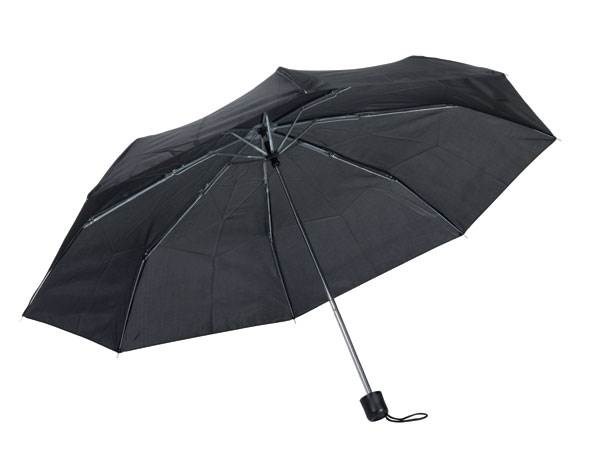 Obrázky: Čierny trojdielny skladací dáždnik