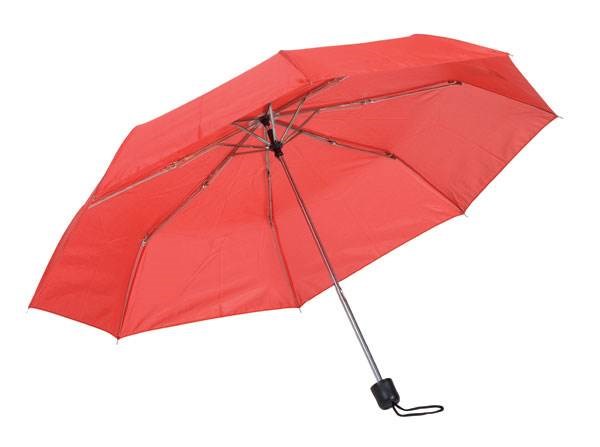 Obrázky: Červený trojdielny skladací dáždnik
