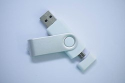 Obrázky: ROTATE  OTG flash disk 2GB s mikro USB, biely