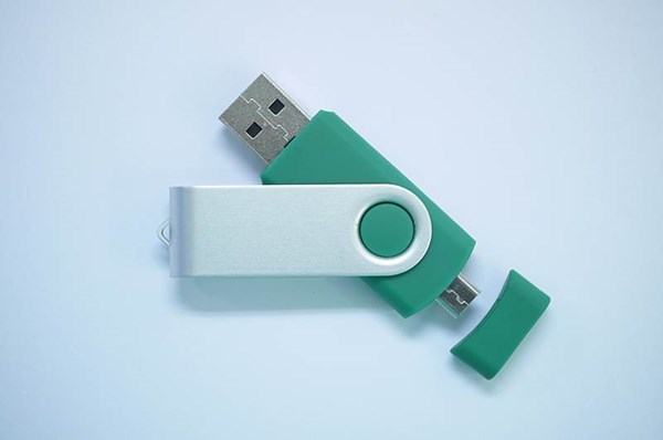 Obrázky: ROTATE  OTG flash disk 8GB s mikro USB, zelený