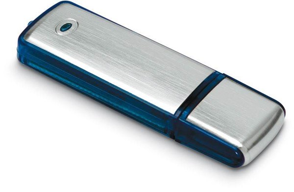 Obrázky: USB kľúč 4 GB, transparentná modrá