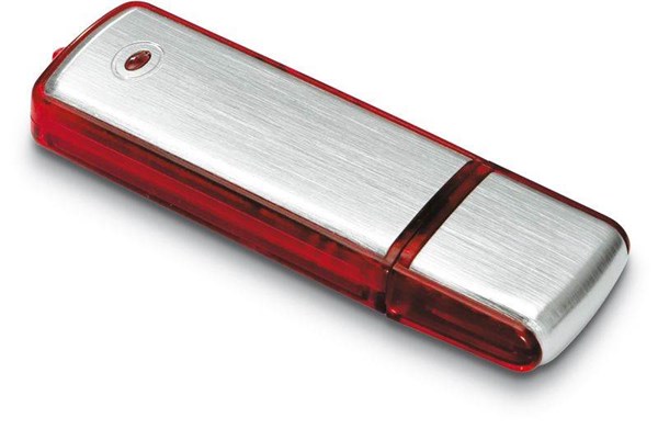 Obrázky: USB kľúč Megabyte, 16 GB, červená-strieborná