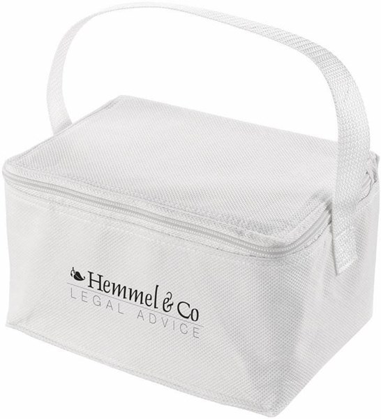 Obrázky: Netkaná termotaška na 6 plechoviek, biela, Obrázok 2