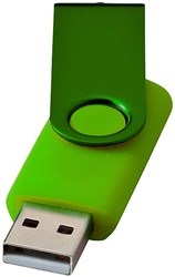 Obrázky: Twister metal zelený USB flash disk,prívesok,16GB