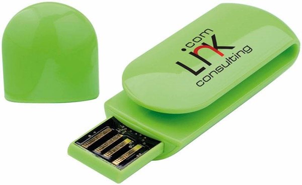 Obrázky: USB kľúč ako klip 2 GB, zelená
