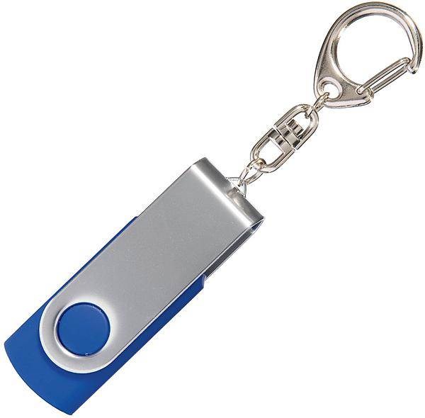 Obrázky: USB kľúč Twister na prívesku,16GB,strieborná-modrá, Obrázok 3