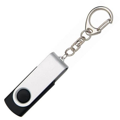 Obrázky: USB kľúč ako prívesok, 8 GB, čierna/strieborná, Obrázok 1
