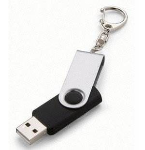 Obrázky: USB kľúč ako prívesok, 8 GB, čierna/strieborná, Obrázok 3