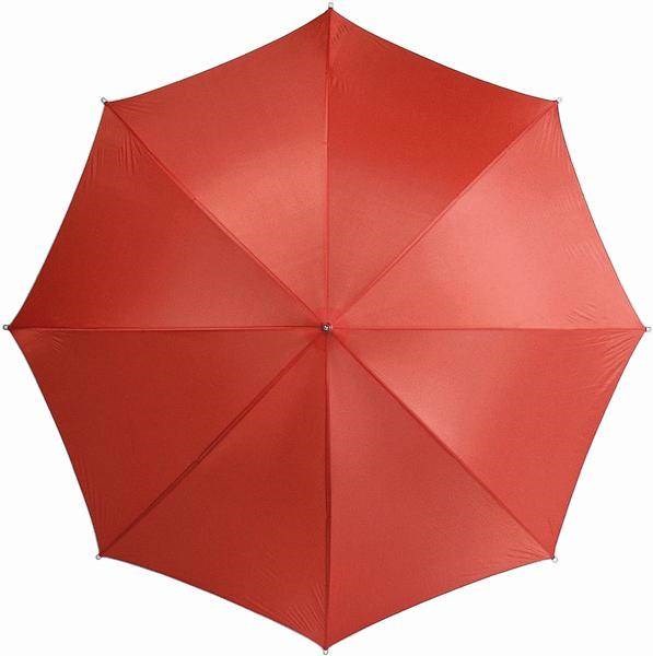 Obrázky: Golfový dáždnik s drevenou rukoväťou, červená, Obrázok 2