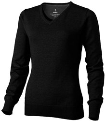 Obrázky: Dámsky sveter ELEVATE s výstrihom do V čierna XXL