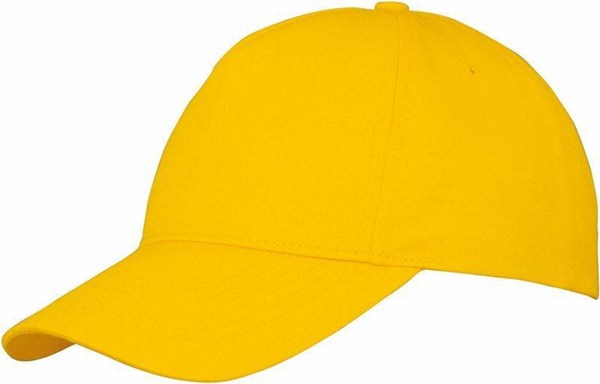 Obrázky: Päťdielna bavlnená čiapka, žltá, Obrázok 1