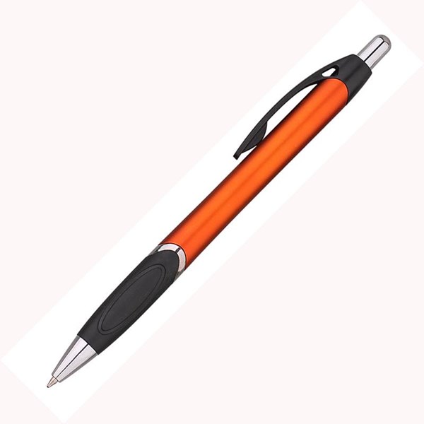 Obrázky: Guličkové pero s metalízou VERA,oranžová, Obrázok 1