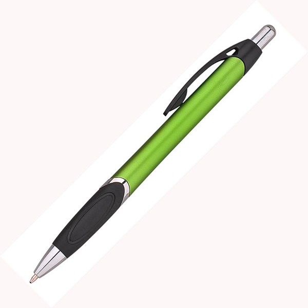Obrázky: Guličkové pero s metalízou VERA,zelená, Obrázok 1