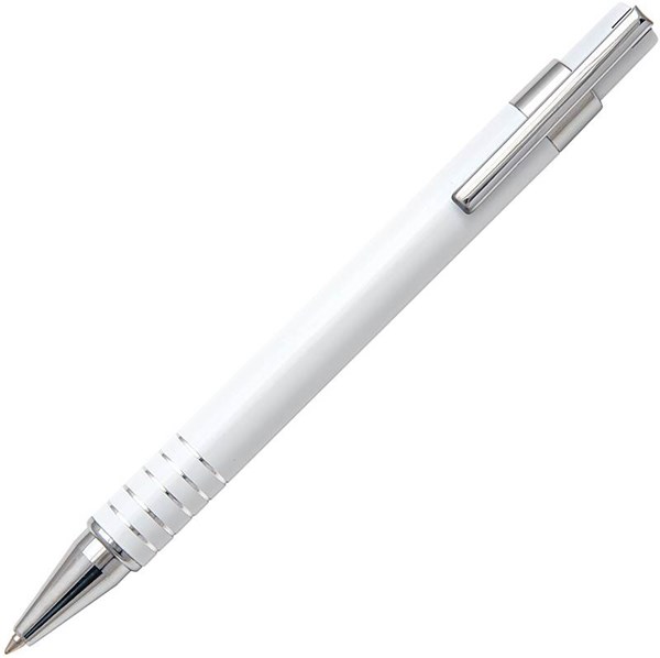 Obrázky: Biele hliníkové guličkové pero ELEN