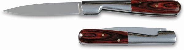 Obrázky: Zatvárací nôž s rúčkou,drevo/kov, hnedá/strieborná, Obrázok 1