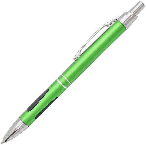 Obrázky: Zelené guličkové pero ATUL PLUS, gumové doplnky