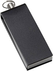 Obrázky: Čierny malý hliníkový USB flash disk 4GB