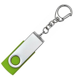 Obrázky: Twister str.-zelený USB flash disk,prívesok,16GB