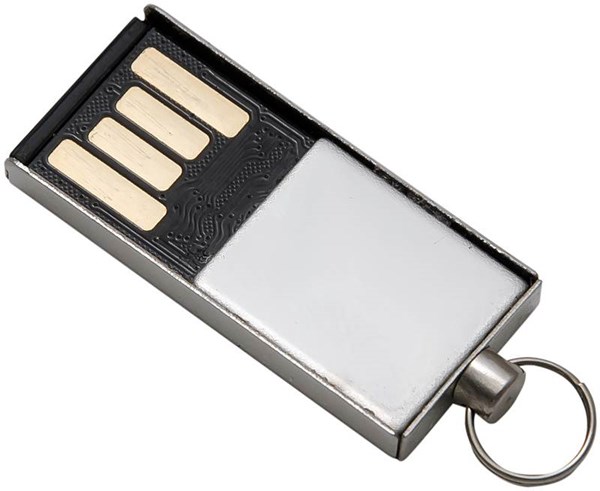Obrázky: Malý kovový USB flash disk s krúžkom 4GB, Obrázok 2