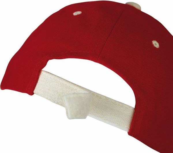 Obrázky: Baseballová čiapka z kepru, červená, Obrázok 3