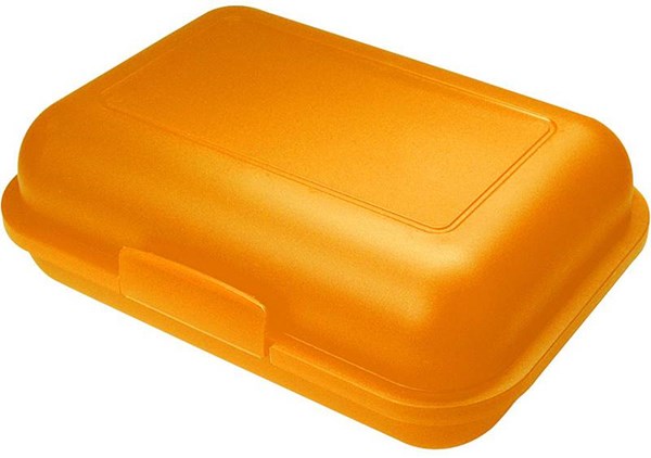 Obrázky: Oranžový plastový menší desiatový box