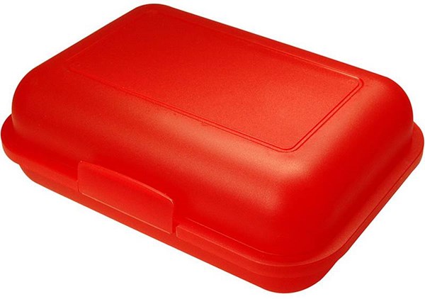 Obrázky: Červený plastový menší desiatový box