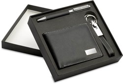 Obrázky: Darčeková sada, pero, prívesok, peňaženka, čierna